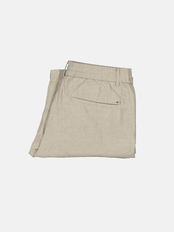 emilio adani Herren Bermuda-Cargo mit Leinen-Anteil Beige 33207