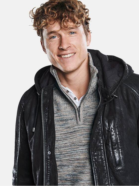 engbers Herren Die Parkalederjacke Schwarz 30754