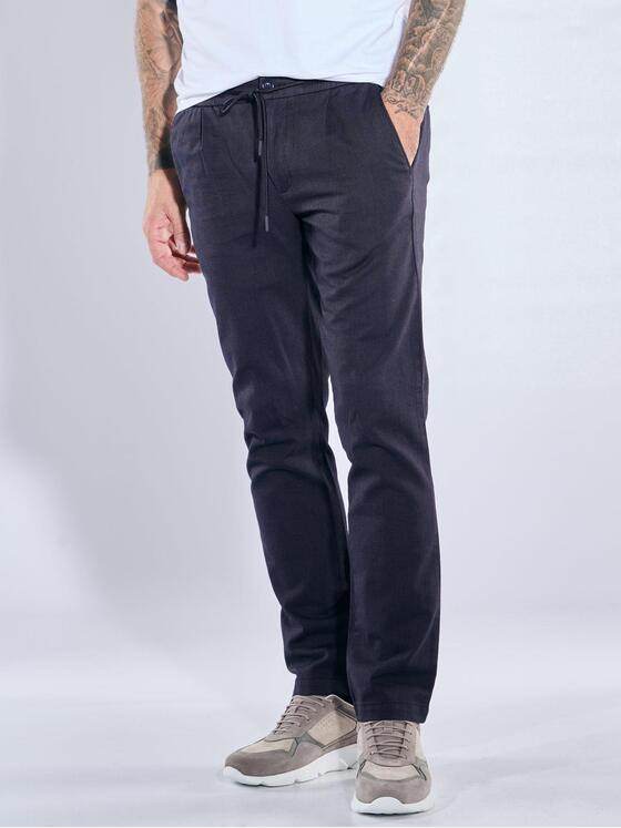 emilio adani Herren Chino mit Tunnelzug Marineblau 39451