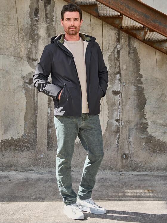 ENGBERS GERMANY Herren Jacke mit herausnehmbarer Weste Schwarz 34433