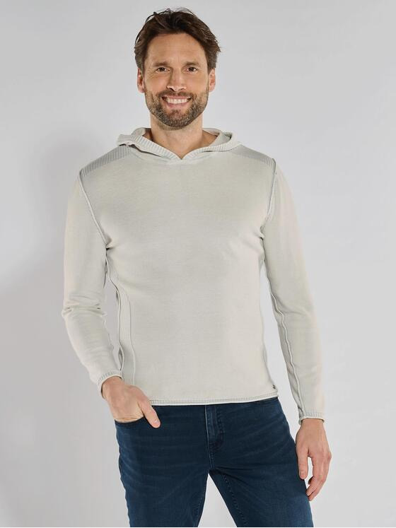 engbers Herren Pullover mit Kapuze Hellgrau 36269