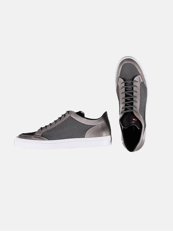 emilio adani Herren Sneaker im angesagten Materialmix Grau 31081
