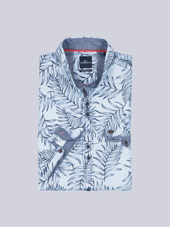engbers Herren Kurzarm-Hemd gemustert Hellblau 38878