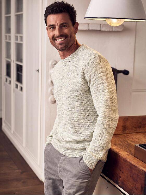 engbers Herren Pullover Rundhals Gelb 39941