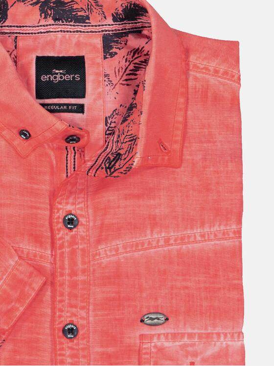 engbers Herren Kurzarm-Hemd regular Feuerrot 35143