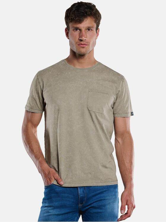 engbers Herren T-Shirt uni Braunbeige 33405