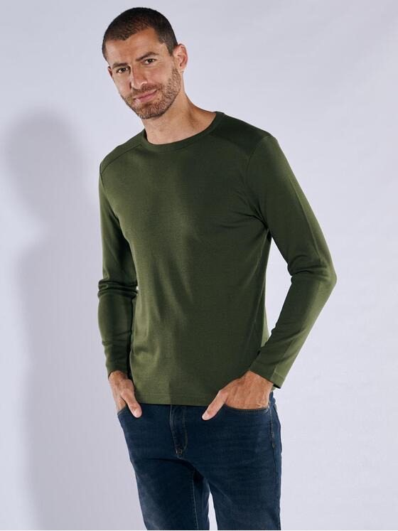 engbers Herren Langarm-Shirt "My Favorite" organic Khaki 37762