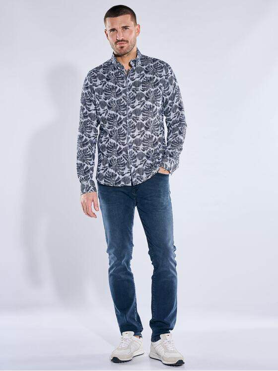 emilio adani Herren Hemd langarm Marineblau 40564