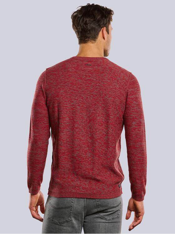 engbers Herren Pullover meliert Feuerrot 33939
