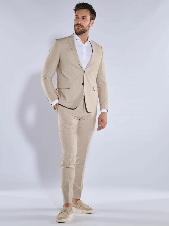 emilio adani Herren Anzug-Sakko slim fit Beige 36536