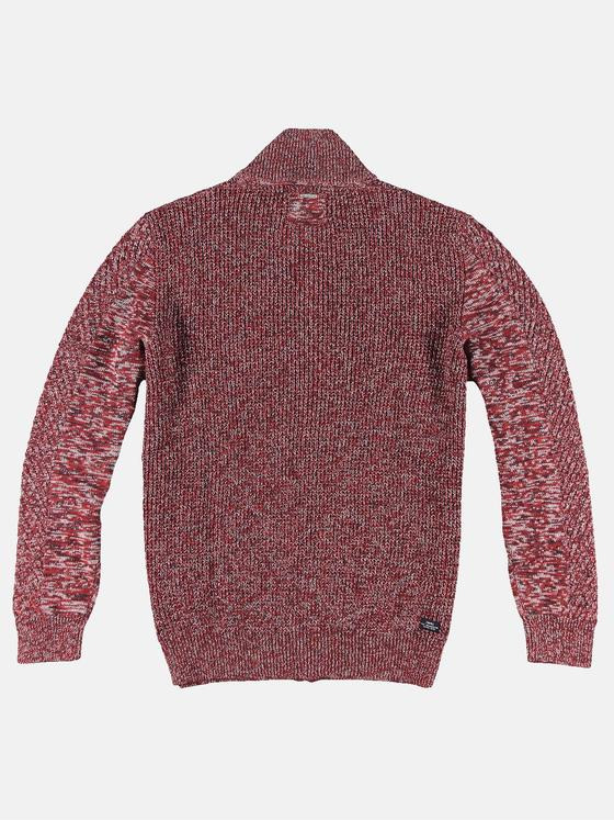 engbers Herren Strickjacke mit Zopfmuster Rot 31870