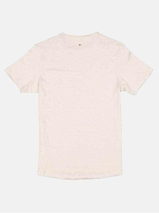 emilio adani Herren Basic-Shirt aus Leinenmix Beige 33013