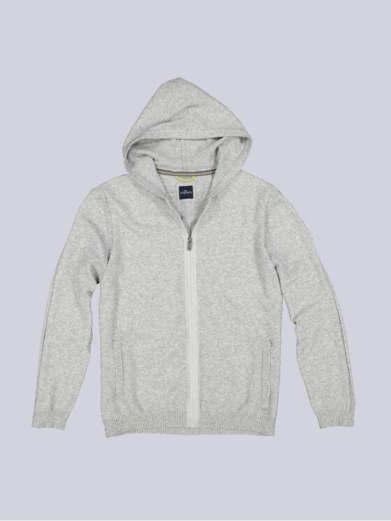 engbers Herren Strickjacke mit Kapuze Grau 35742