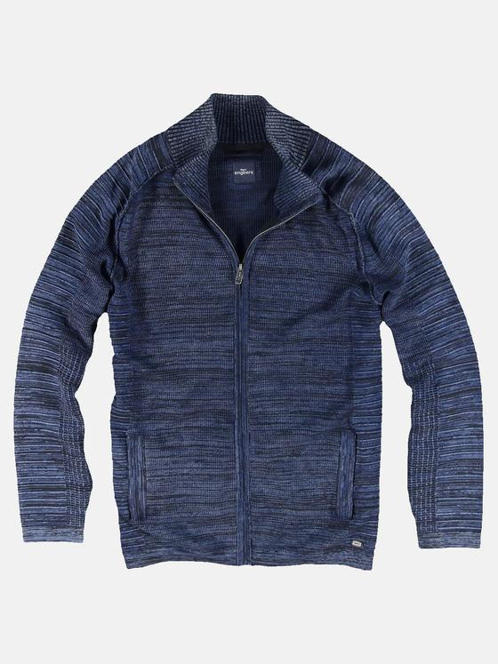 engbers Herren Modische Stehkragenjacke mit harmonischer Zweifarbigkeit Saphirblau 30984