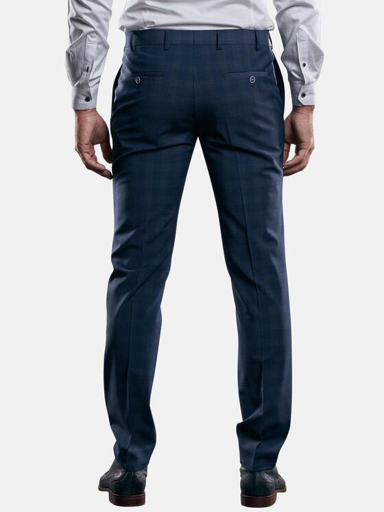 emilio adani Herren karierte Business-Hose Blau 29029