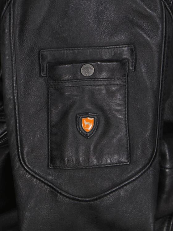 emilio adani Herren Leder-Parka mit abnehmbarer Kapuze Grau 35436
