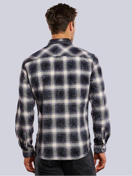 engbers Herren Langarm-Hemd kariert Schwarz 33808