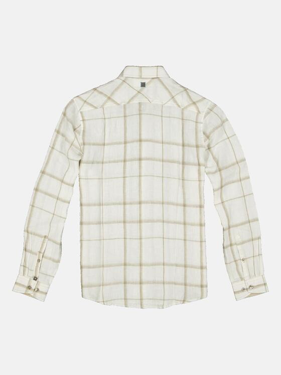 ENGBERS GERMANY Herren Langarm-Hemd kariert Beige 35129