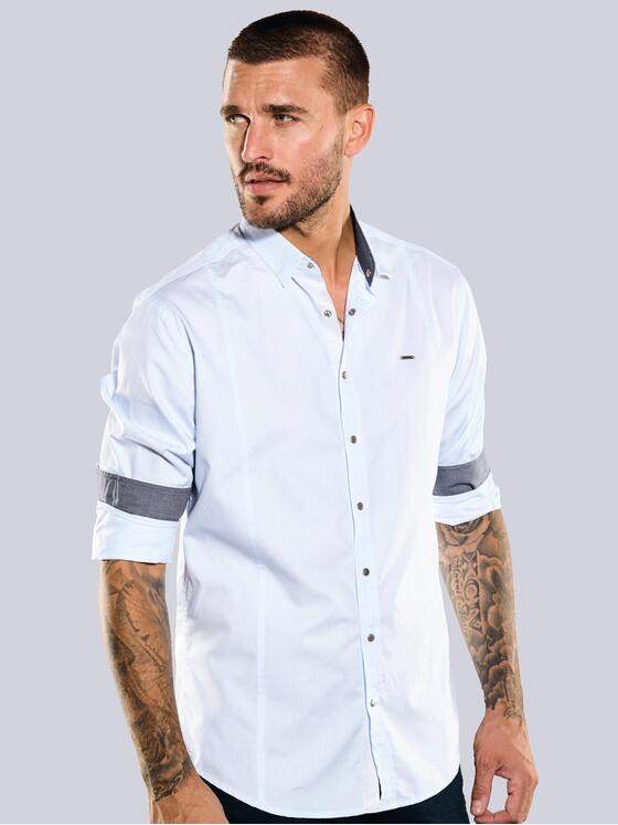 emilio adani Herren Langarm-Hemd regular Blau 35309