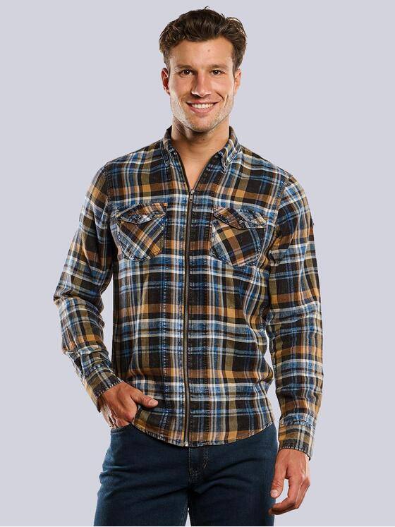 engbers Herren Overshirt-kariert Braun 33807