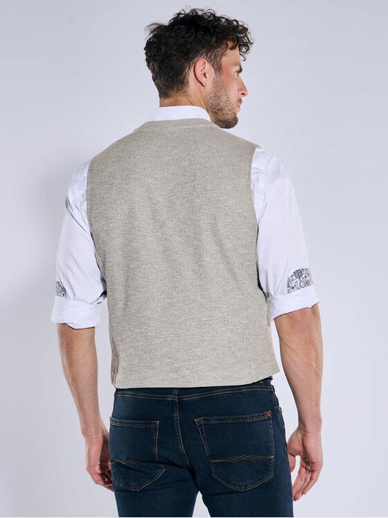 engbers Herren Sakko-Weste slim fit Beige 39148