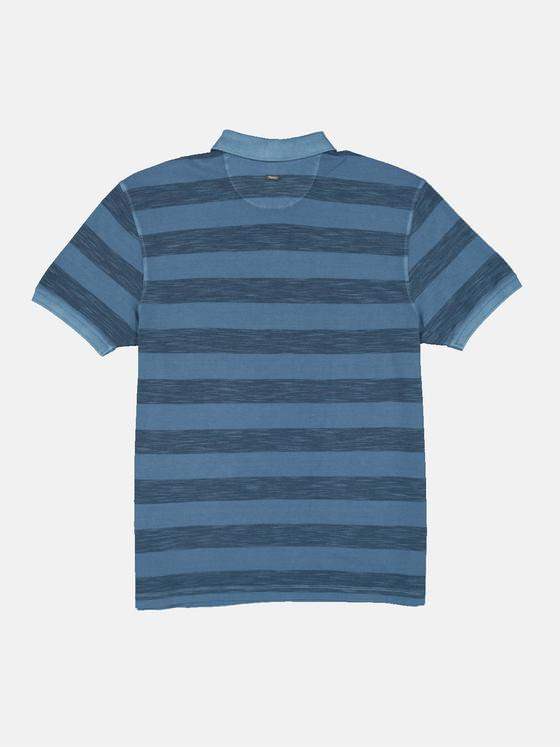 engbers Herren Polo-Shirt gestreift Petrolblau 34824