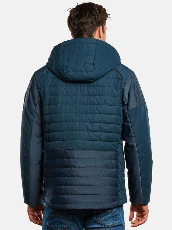 engbers Herren Jacke mit abnehmbarer Kapuze Petrolblau 33535