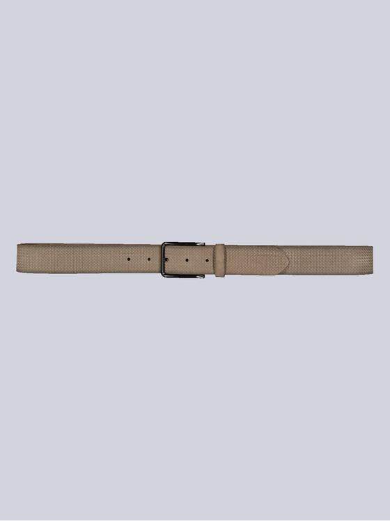 emilio adani Herren Ledergürtel strukturiert Beige 35753