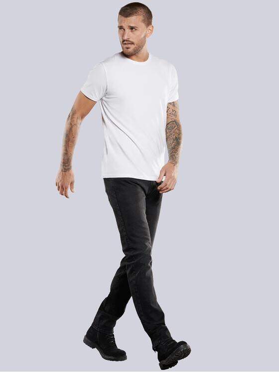 emilio adani Herren Super-Stretch-Jeans slim fit Schwarz 33700