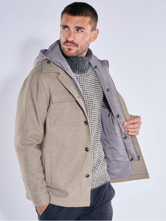 emilio adani Herren Jacke mit heraustrennbarem Inlet Beige 39479