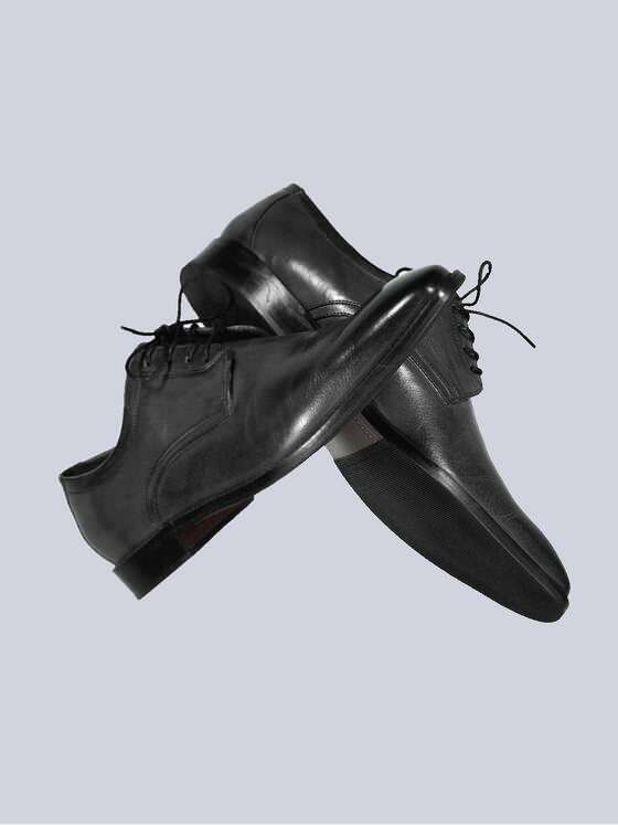 emilio adani Herren Business-Schuh aus Leder Grau 35700
