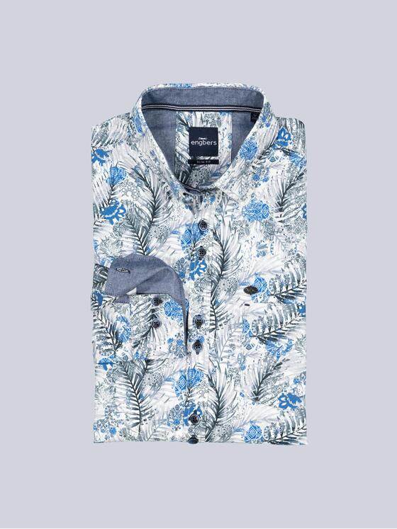 engbers Herren Langarm-Hemd slim fit Royalblau 38289