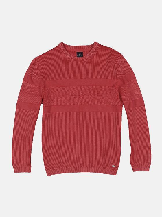 engbers Herren Pullover strukturiert Rot 34319