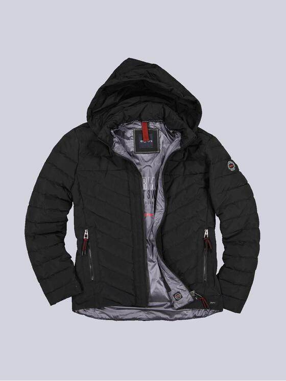 engbers Herren Steppjacke mit abnehmbarer Kapuze Schwarz 35177