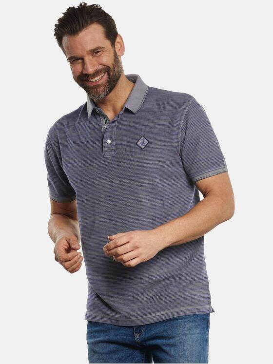 engbers Herren Polo-Shirt gestreift Dunkelgrau 32700