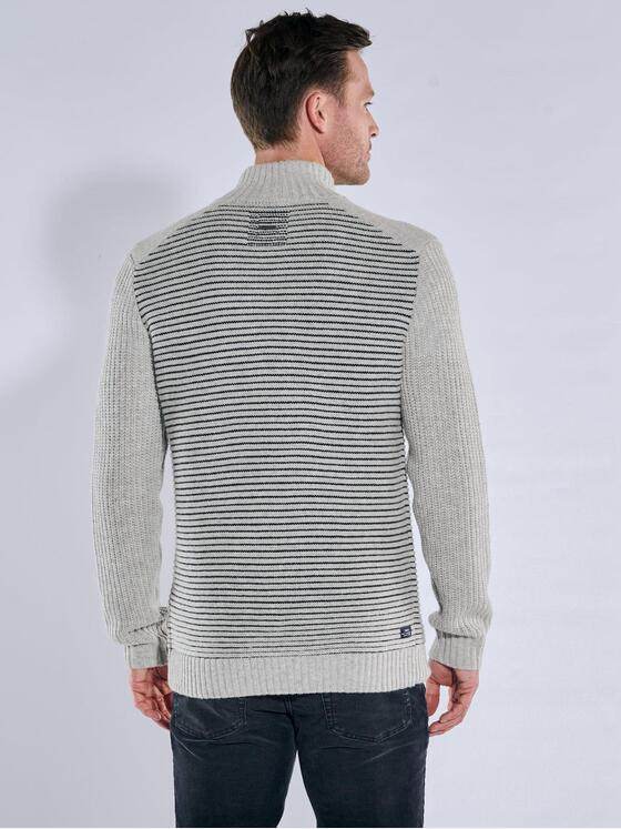 engbers Herren Troyer mit Streifenstruktur Hellgrau 39541