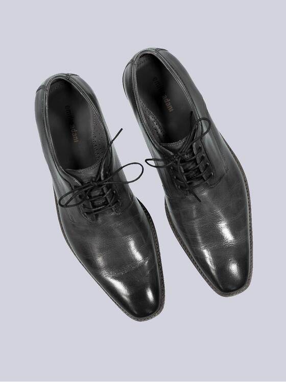 emilio adani Herren Business-Schuh aus Leder Grau 35700