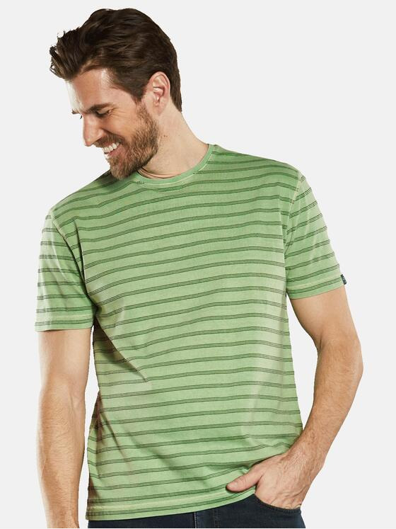 engbers Herren T-Shirt gestreift Grün 34519