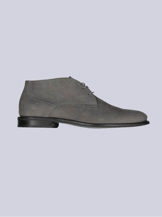emilio adani Herren Boots aus Nubuk-Leder Grau 35456