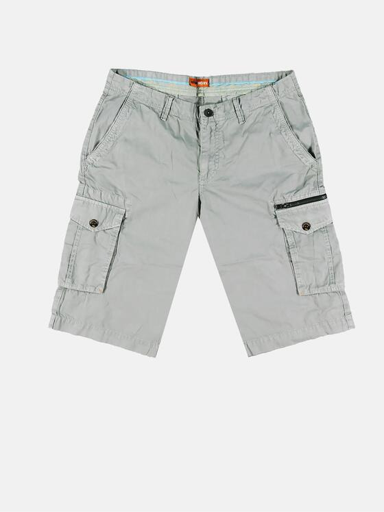 emilio adani Herren Cargo Bermuda mit softem Baumwollgriff Grau 30552