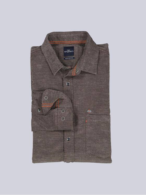 engbers Herren Cordhemd Grau 39444