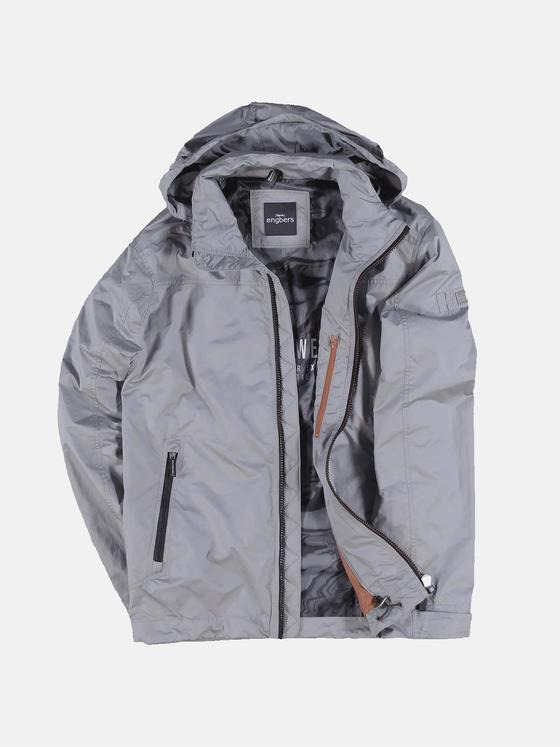 engbers Herren Outdoor-Jacke mit abnehmbarer Kapuze Hellgrau 31026