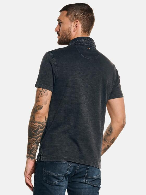 emilio adani Herren Polo-Shirt strukturiert Grau 33017