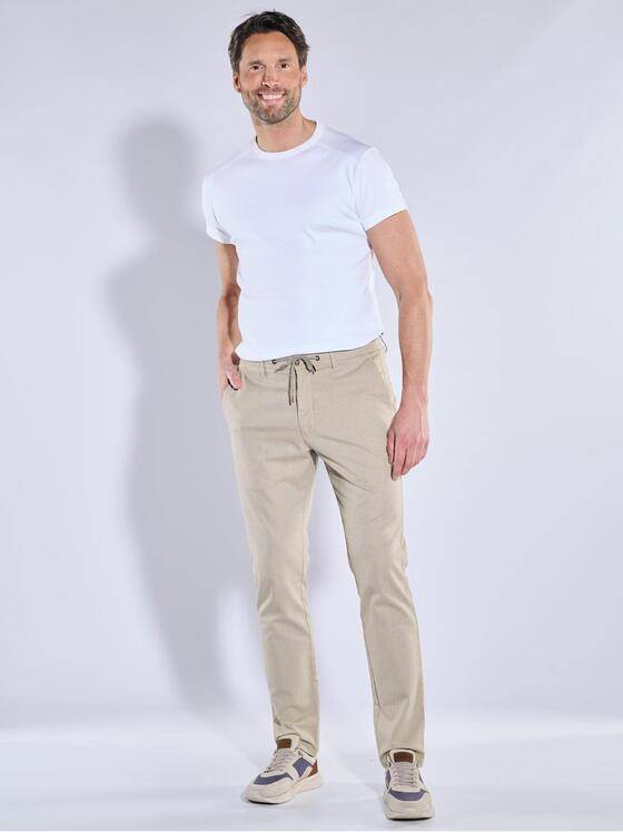 engbers Herren Chino mit Tunnelzug Braunbeige 38660