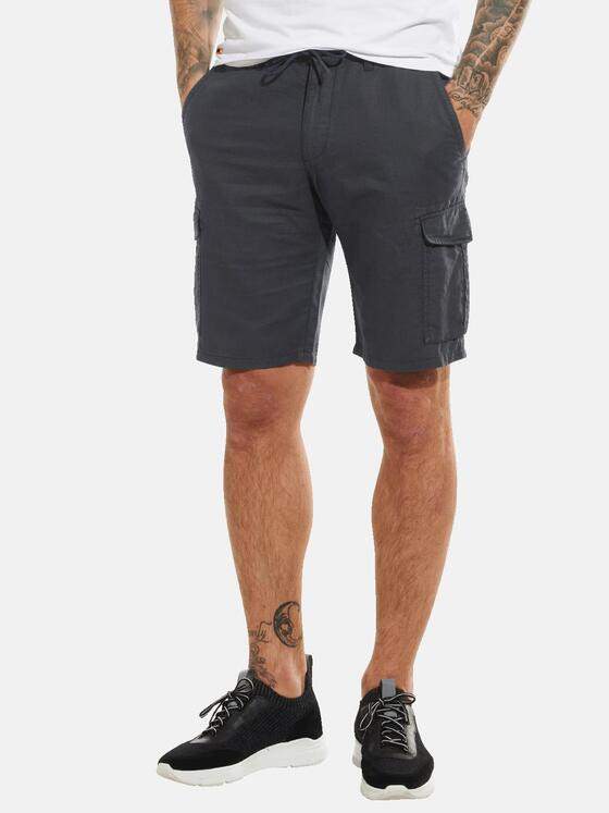 emilio adani Herren Bermuda aus Leinenmischgewebe Blau 31730