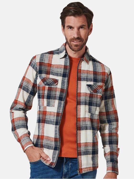 engbers Herren Langarm-Hemd kariert Orange 35208