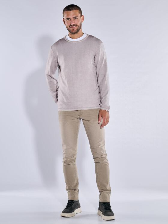emilio adani Herren Pullover uni Beige 37804