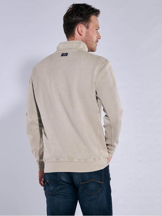 engbers Herren Sweatshirt mit Troyerkragen Braunbeige 37729