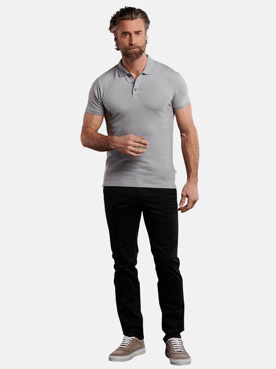ENGBERS GERMANY Herren softes Poloshirt aus Baumwoll-Modal-Mix Mausgrau 29837