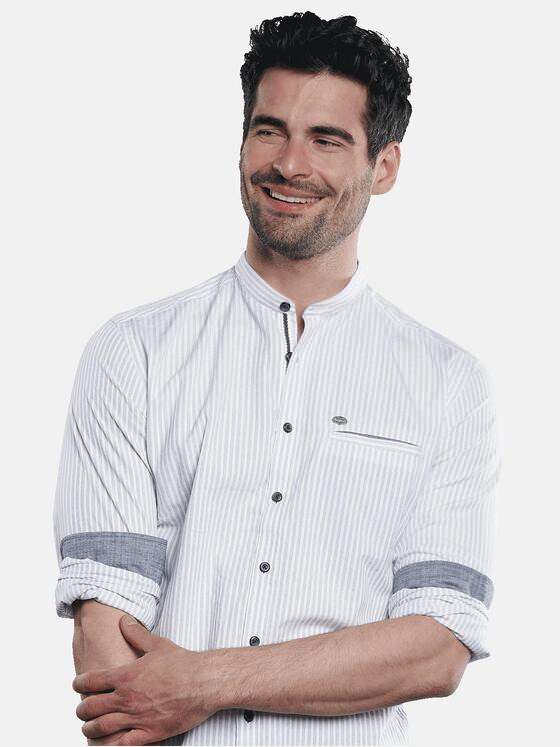 engbers Herren Baumwollhemd im Streifendesign Blau 31297